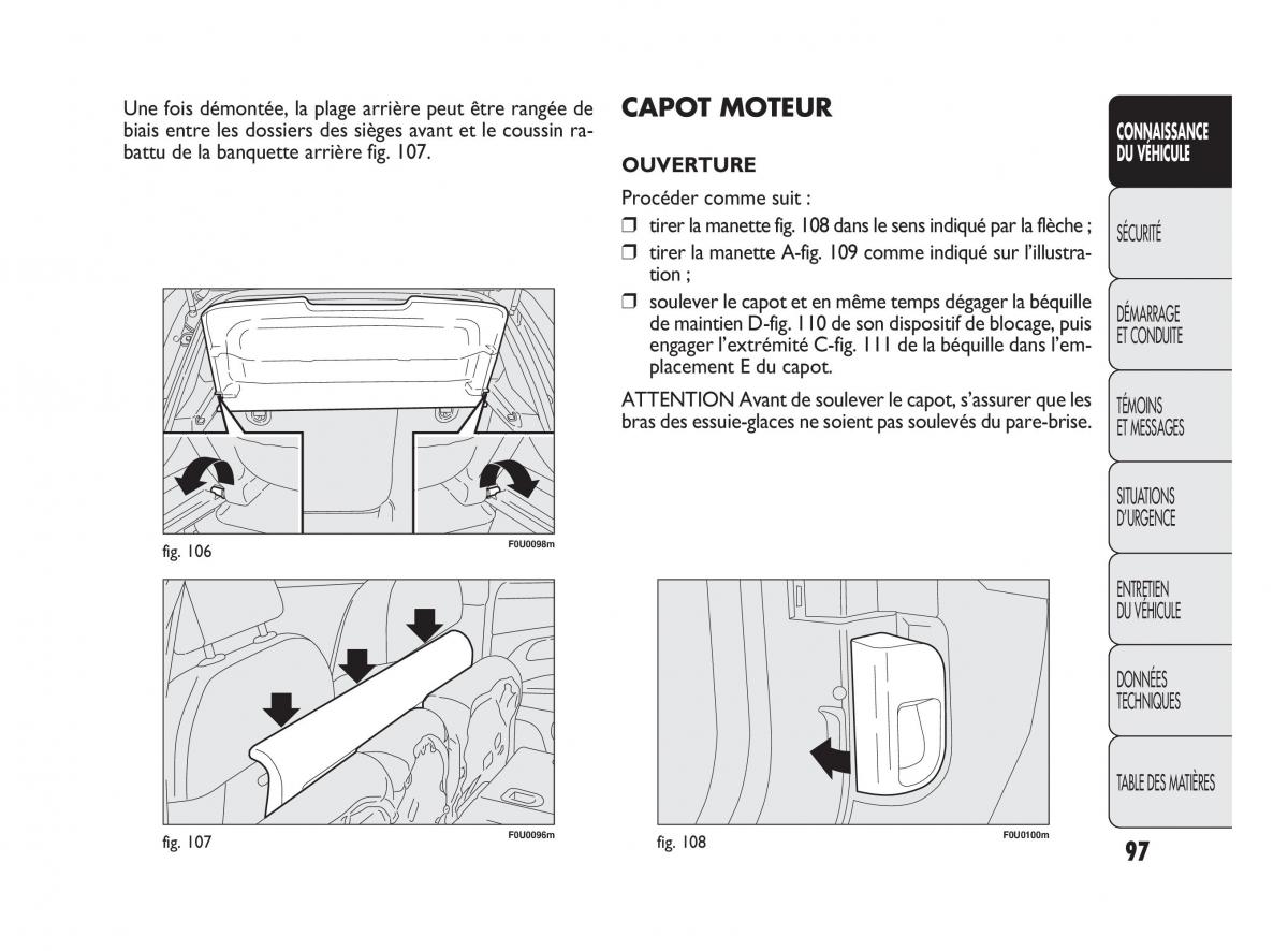 Fiat Punto Evo manuel du proprietaire / page 98