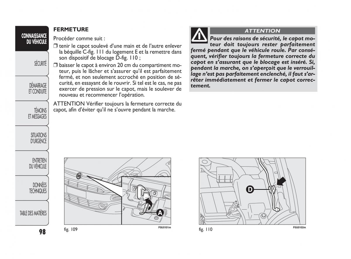 Fiat Punto Evo manuel du proprietaire / page 99