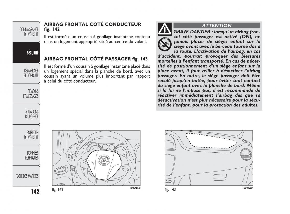 Fiat Punto Evo manuel du proprietaire / page 143