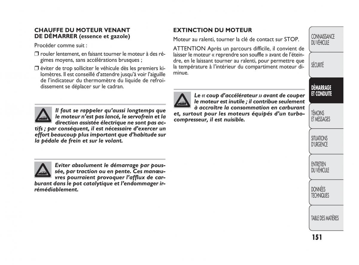 Fiat Punto Evo manuel du proprietaire / page 152