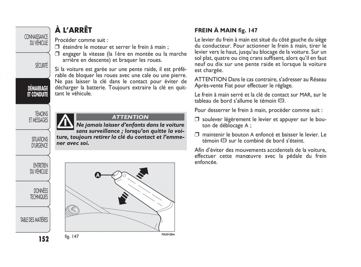 Fiat Punto Evo manuel du proprietaire / page 153