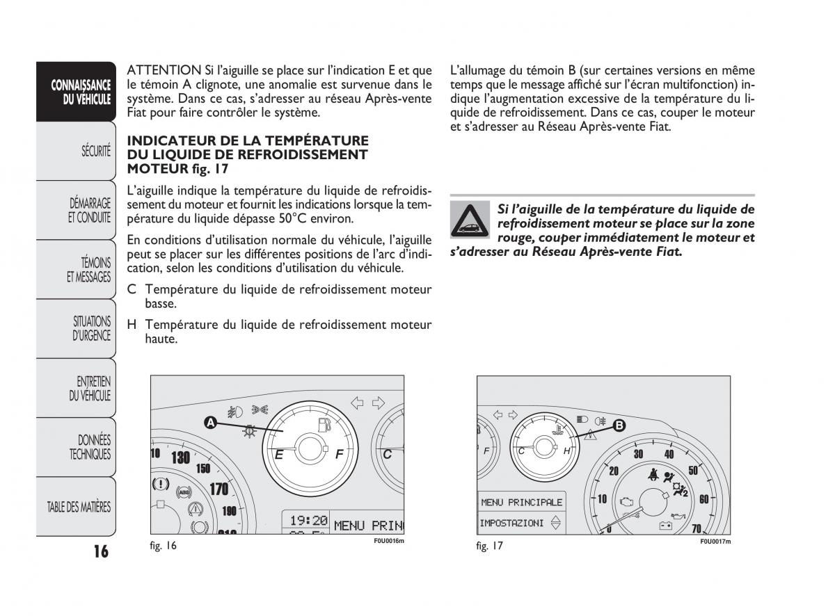 Fiat Punto Evo manuel du proprietaire / page 17