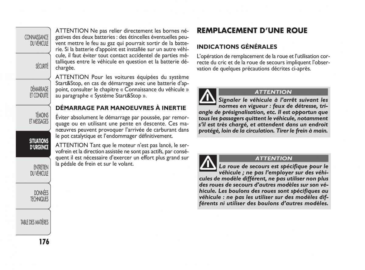 Fiat Punto Evo manuel du proprietaire / page 177