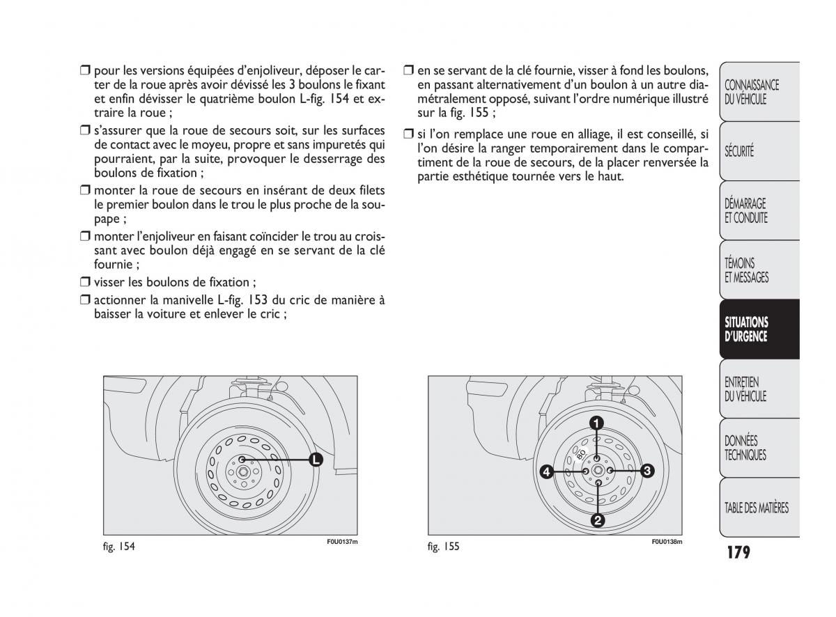 Fiat Punto Evo manuel du proprietaire / page 180