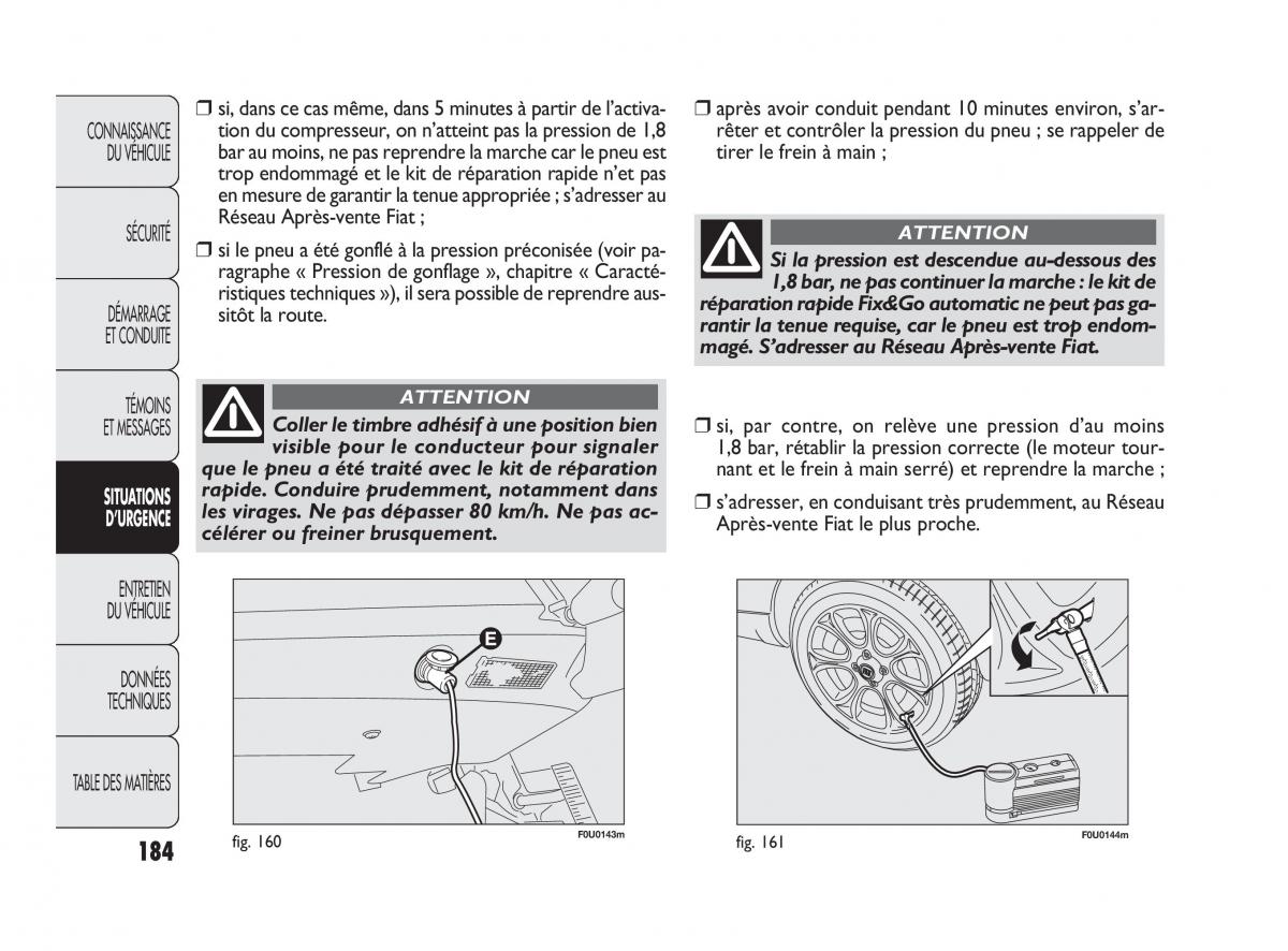 Fiat Punto Evo manuel du proprietaire / page 185