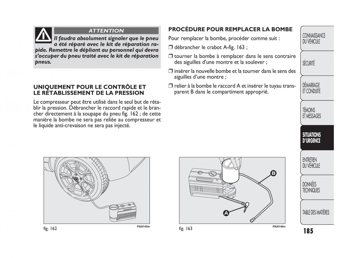 Fiat Punto Evo manuel du proprietaire / page 186