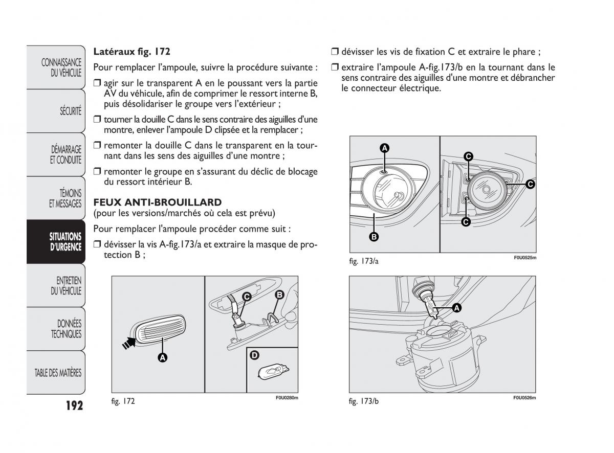 Fiat Punto Evo manuel du proprietaire / page 193