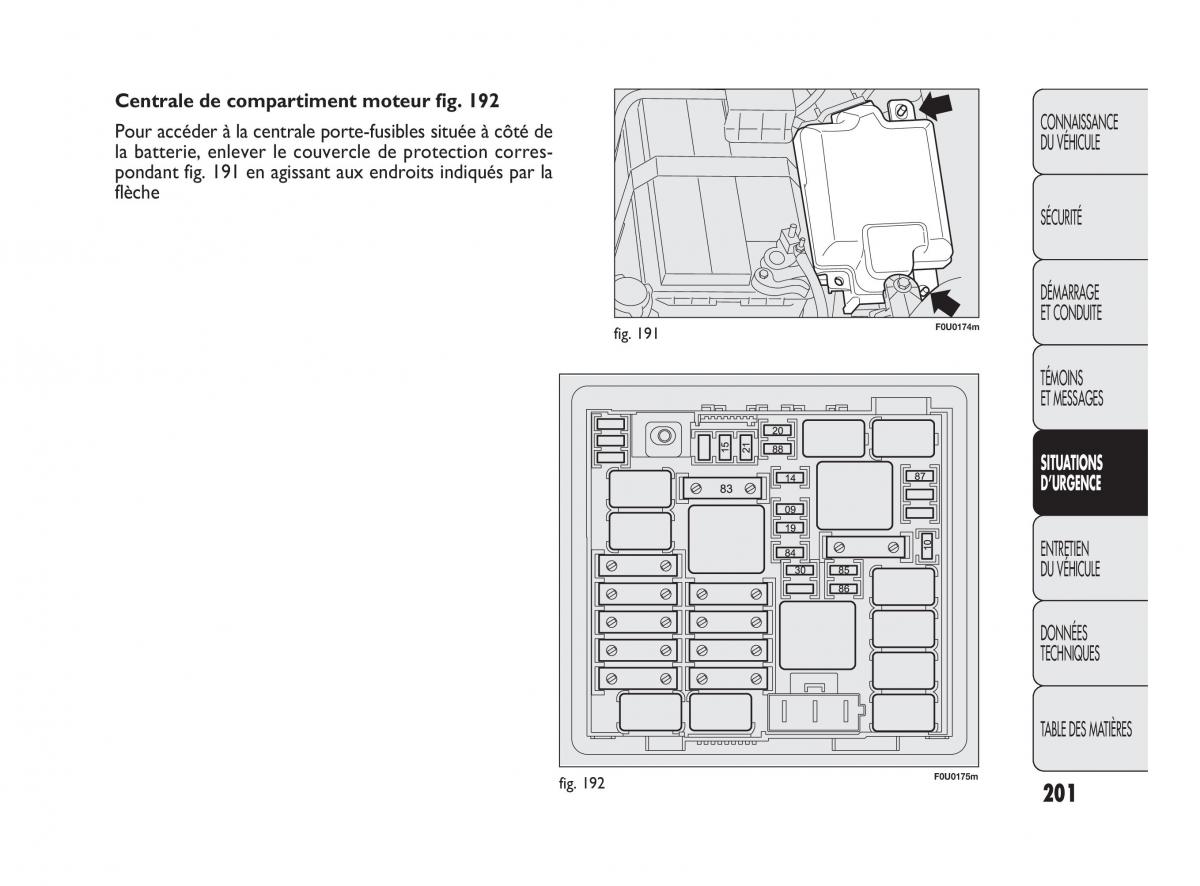 Fiat Punto Evo manuel du proprietaire / page 202