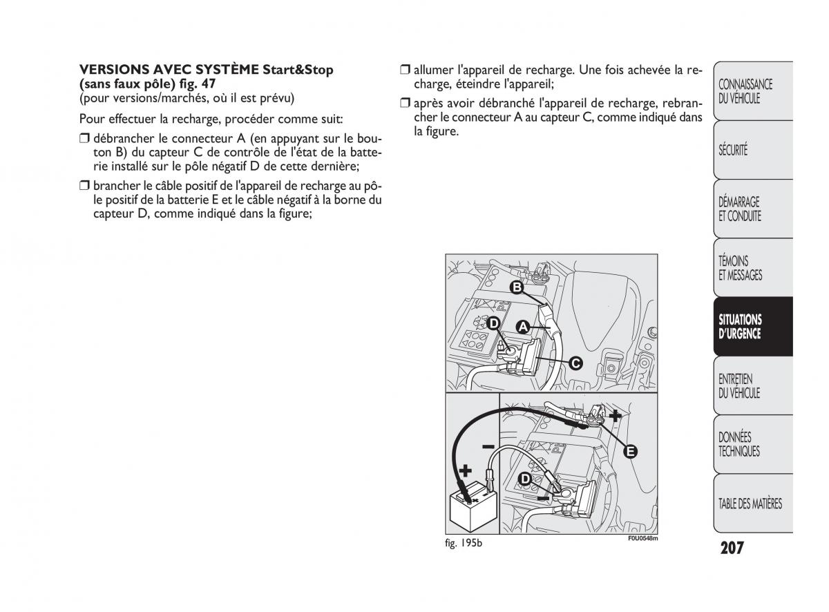 Fiat Punto Evo manuel du proprietaire / page 208