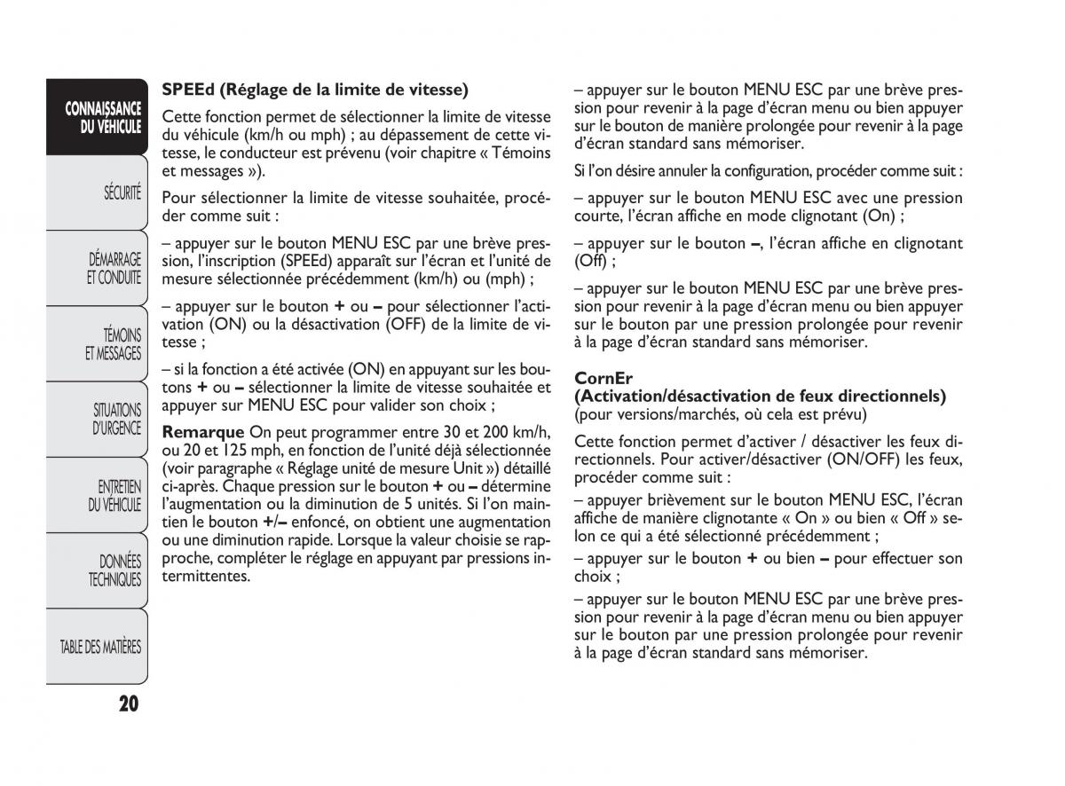 Fiat Punto Evo manuel du proprietaire / page 21