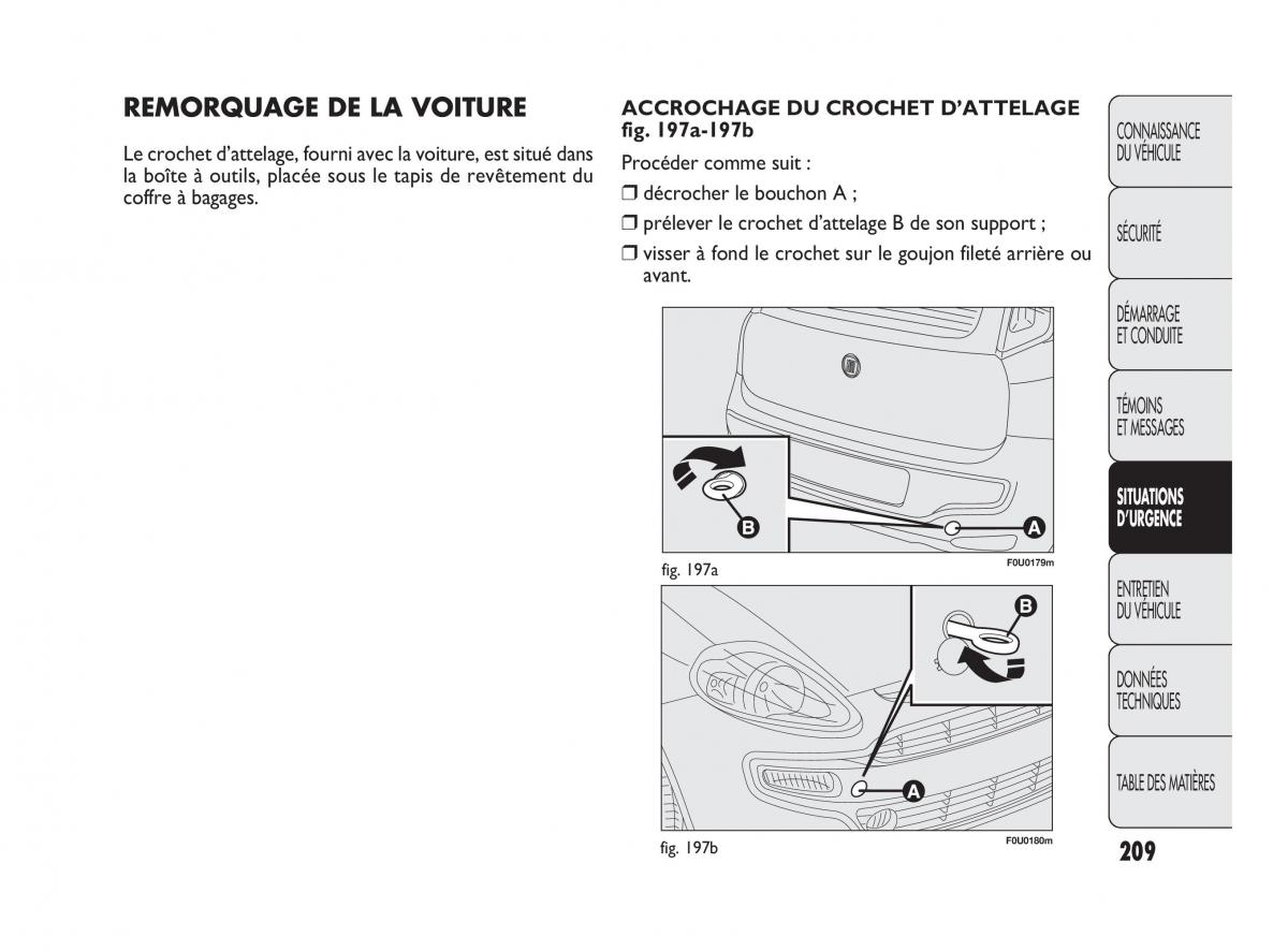 Fiat Punto Evo manuel du proprietaire / page 210