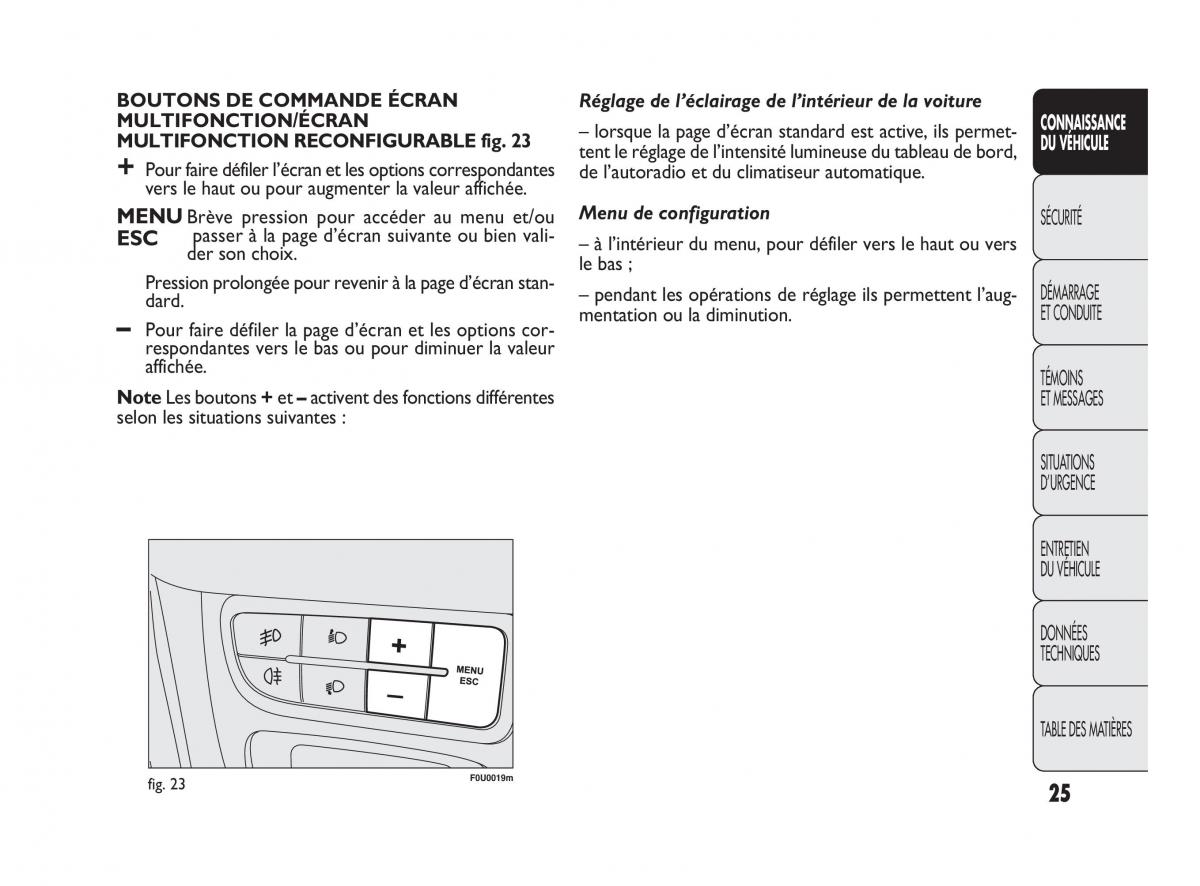 Fiat Punto Evo manuel du proprietaire / page 26