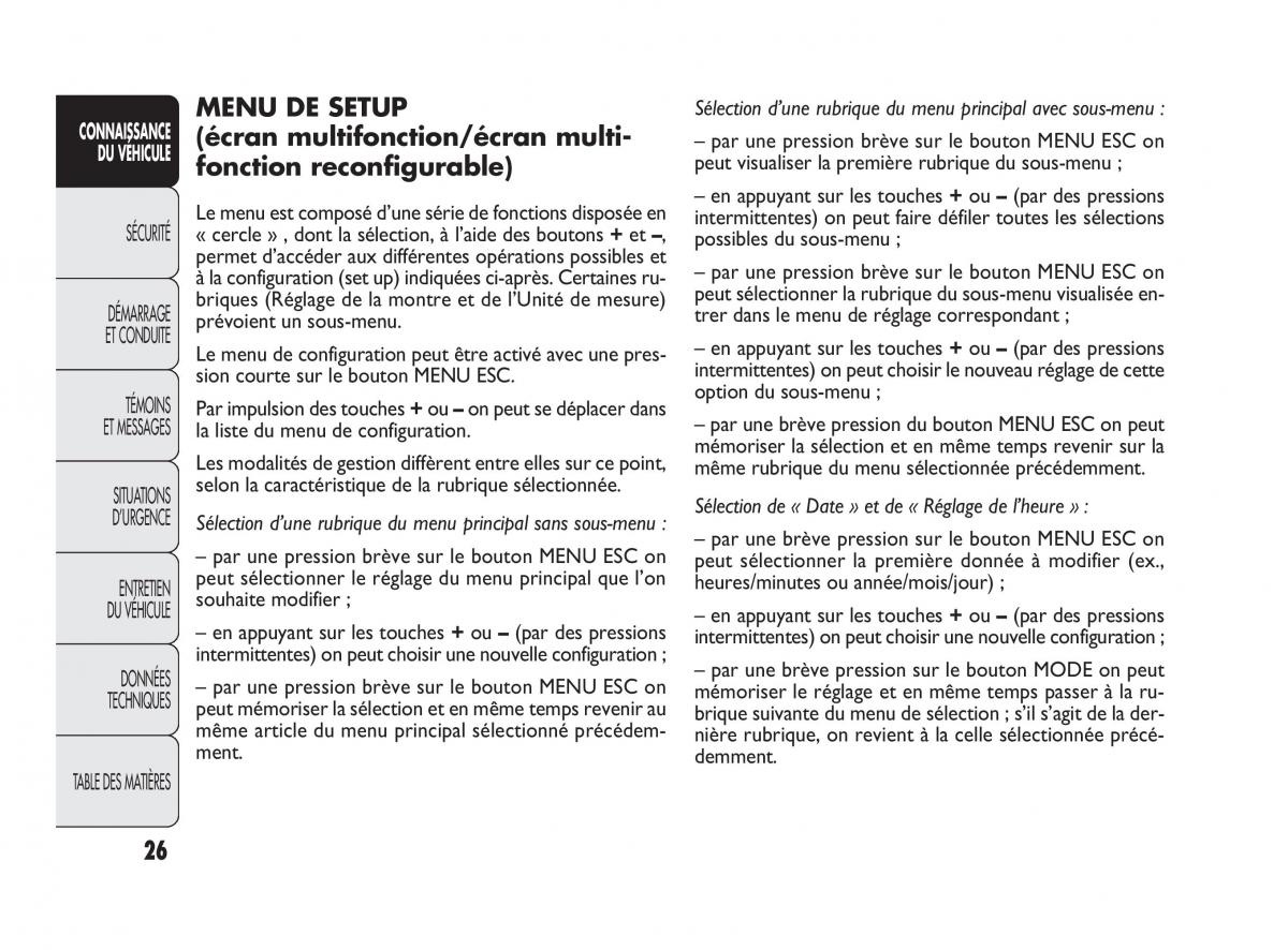 Fiat Punto Evo manuel du proprietaire / page 27