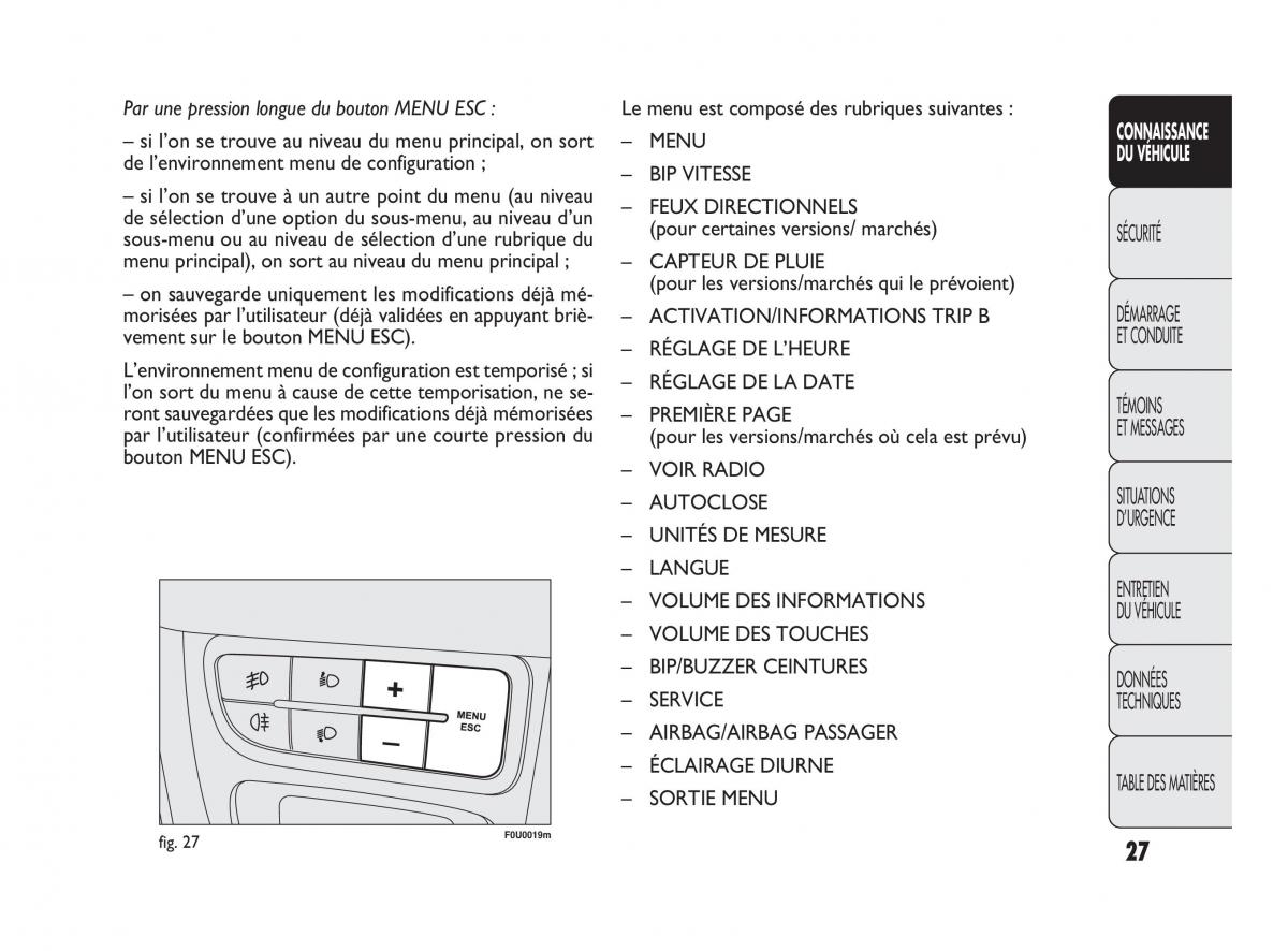 Fiat Punto Evo manuel du proprietaire / page 28