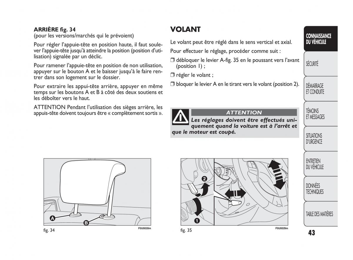 Fiat Punto Evo manuel du proprietaire / page 44