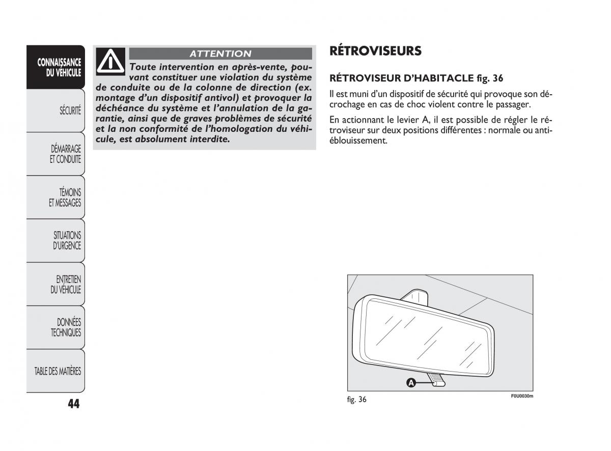 Fiat Punto Evo manuel du proprietaire / page 45