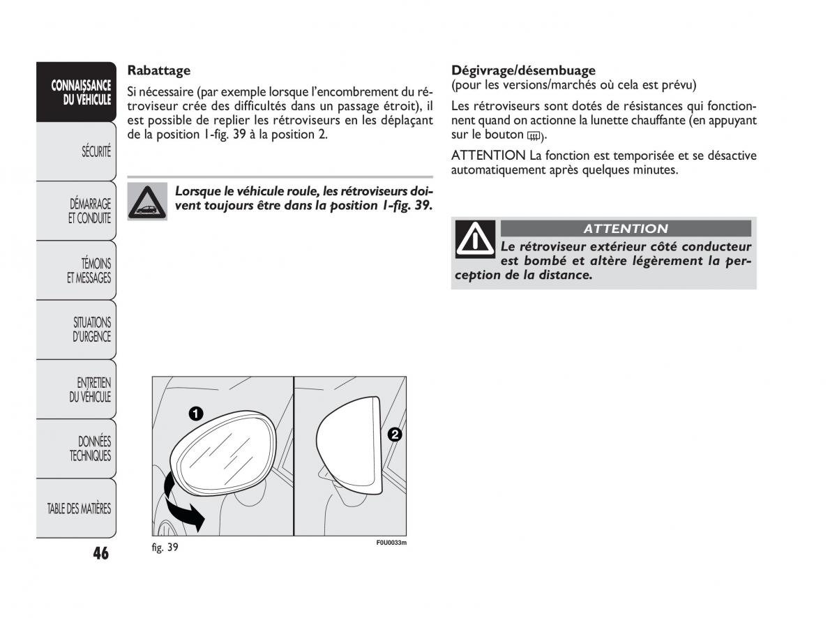 Fiat Punto Evo manuel du proprietaire / page 47