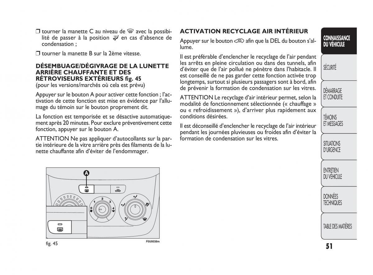 Fiat Punto Evo manuel du proprietaire / page 52