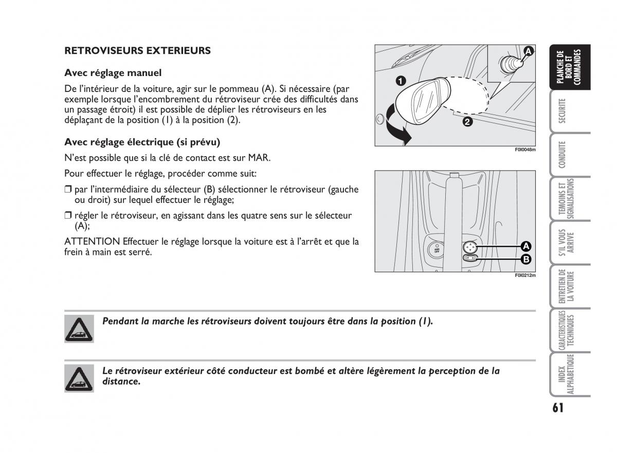 Fiat Punto Classic manuel du proprietaire / page 62