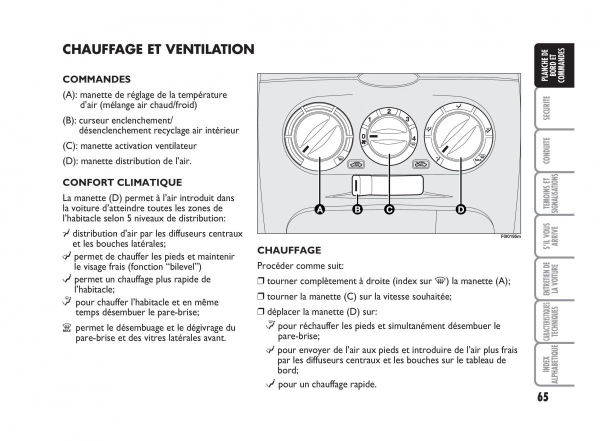 Fiat Punto Classic manuel du proprietaire / page 66