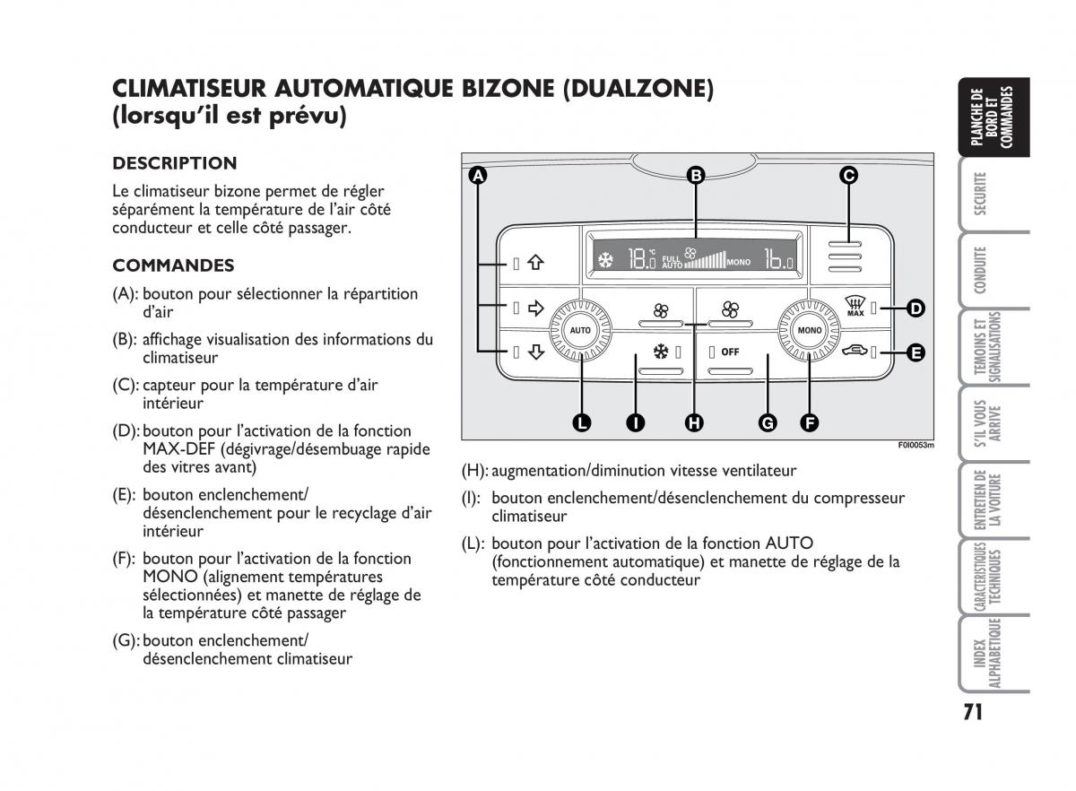 Fiat Punto Classic manuel du proprietaire / page 72