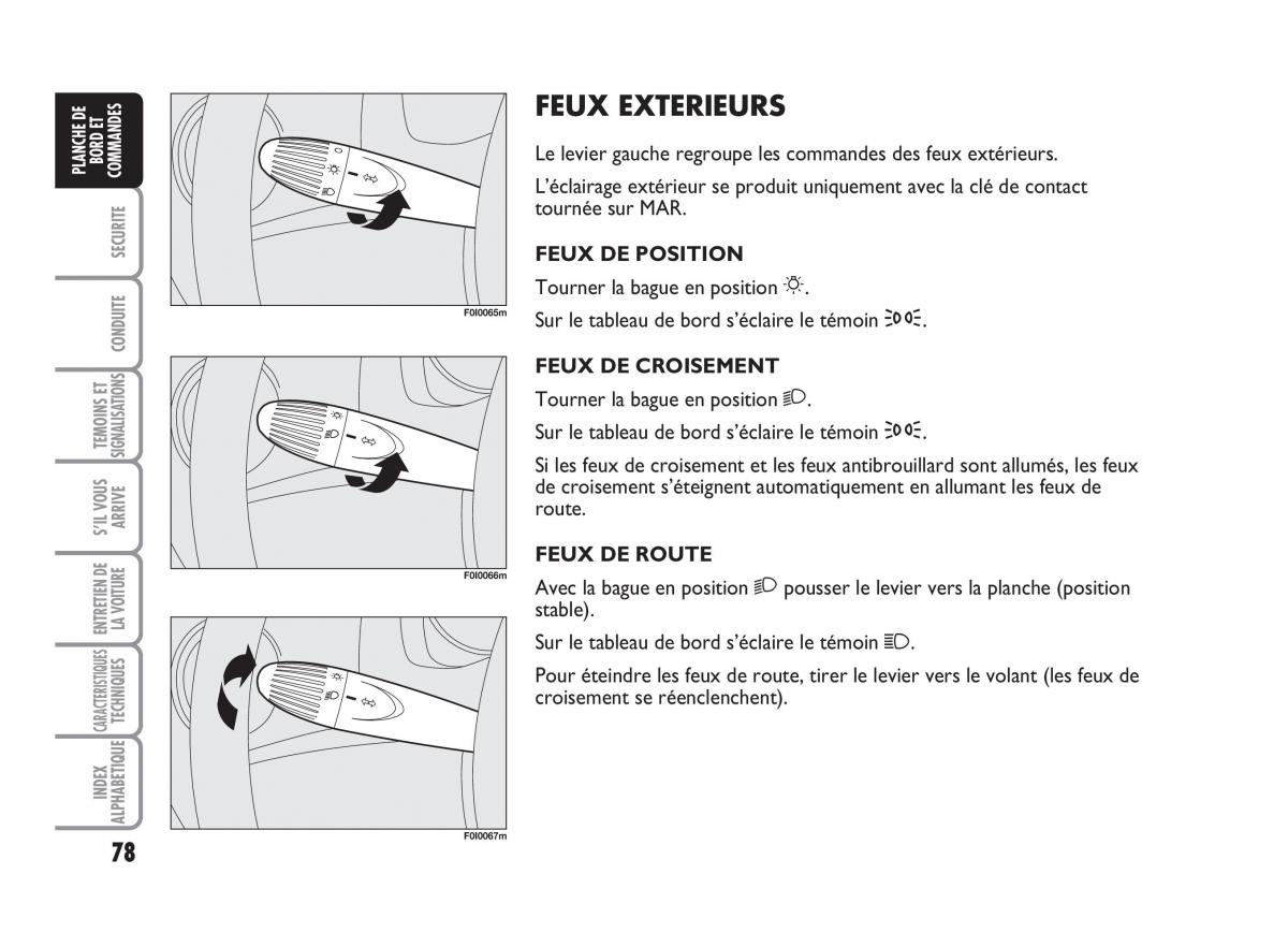 Fiat Punto Classic manuel du proprietaire / page 79