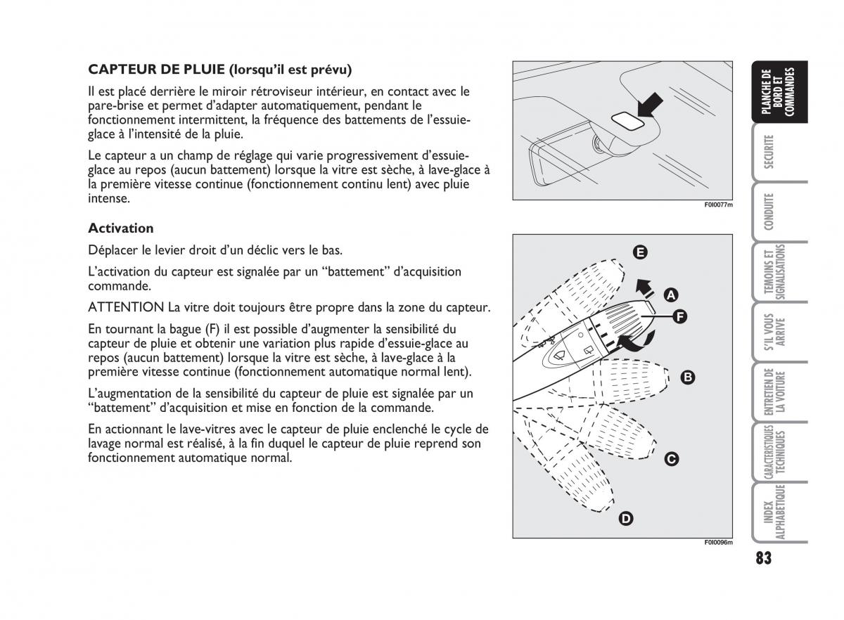 Fiat Punto Classic manuel du proprietaire / page 84