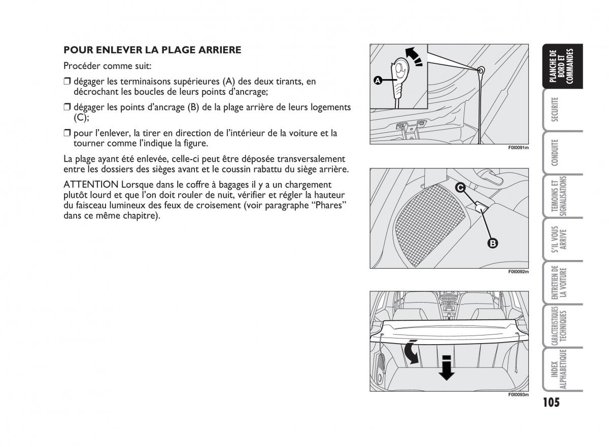 Fiat Punto Classic manuel du proprietaire / page 106