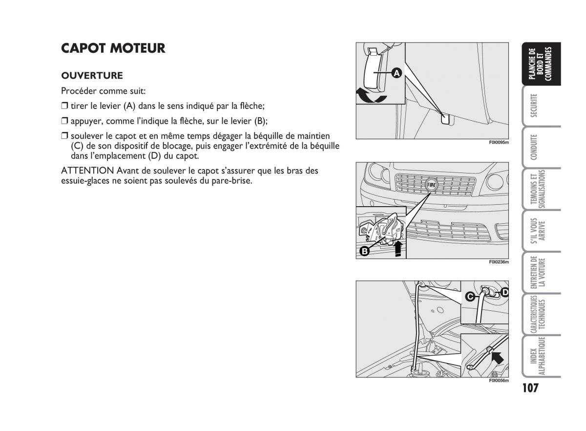 Fiat Punto Classic manuel du proprietaire / page 108