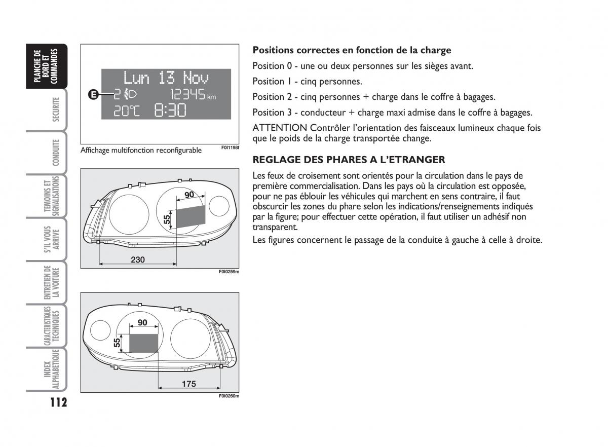 Fiat Punto Classic manuel du proprietaire / page 113