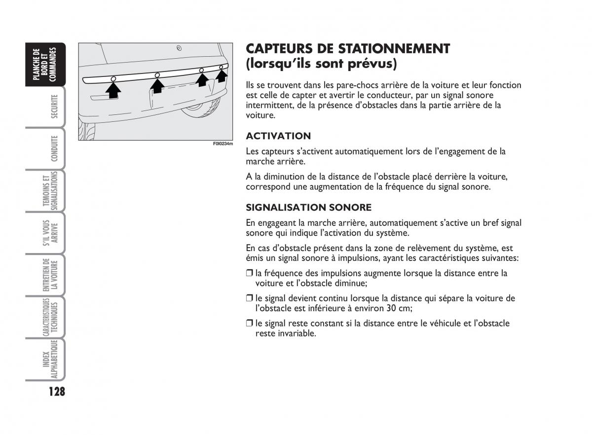 Fiat Punto Classic manuel du proprietaire / page 129