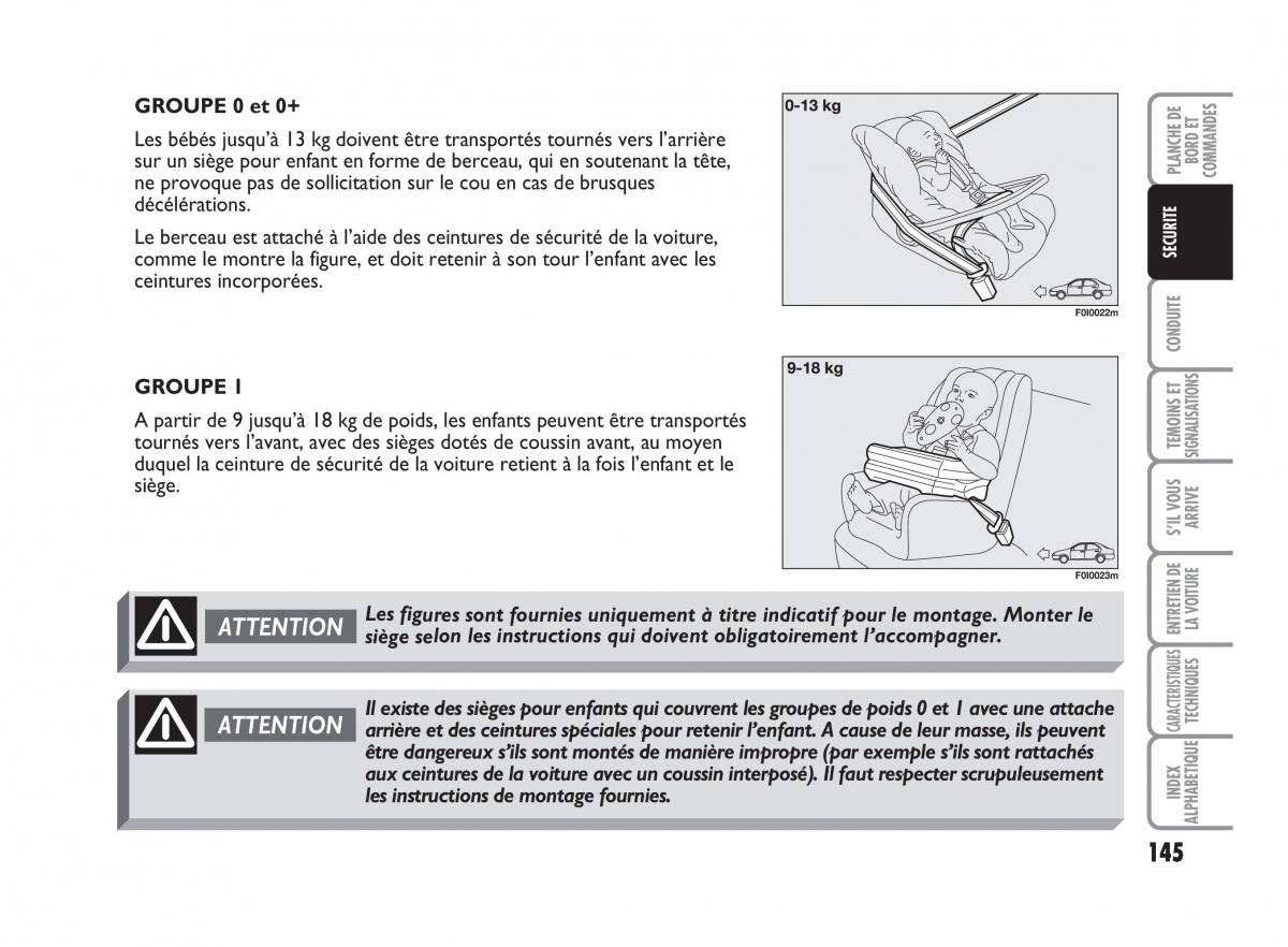 Fiat Punto Classic manuel du proprietaire / page 146