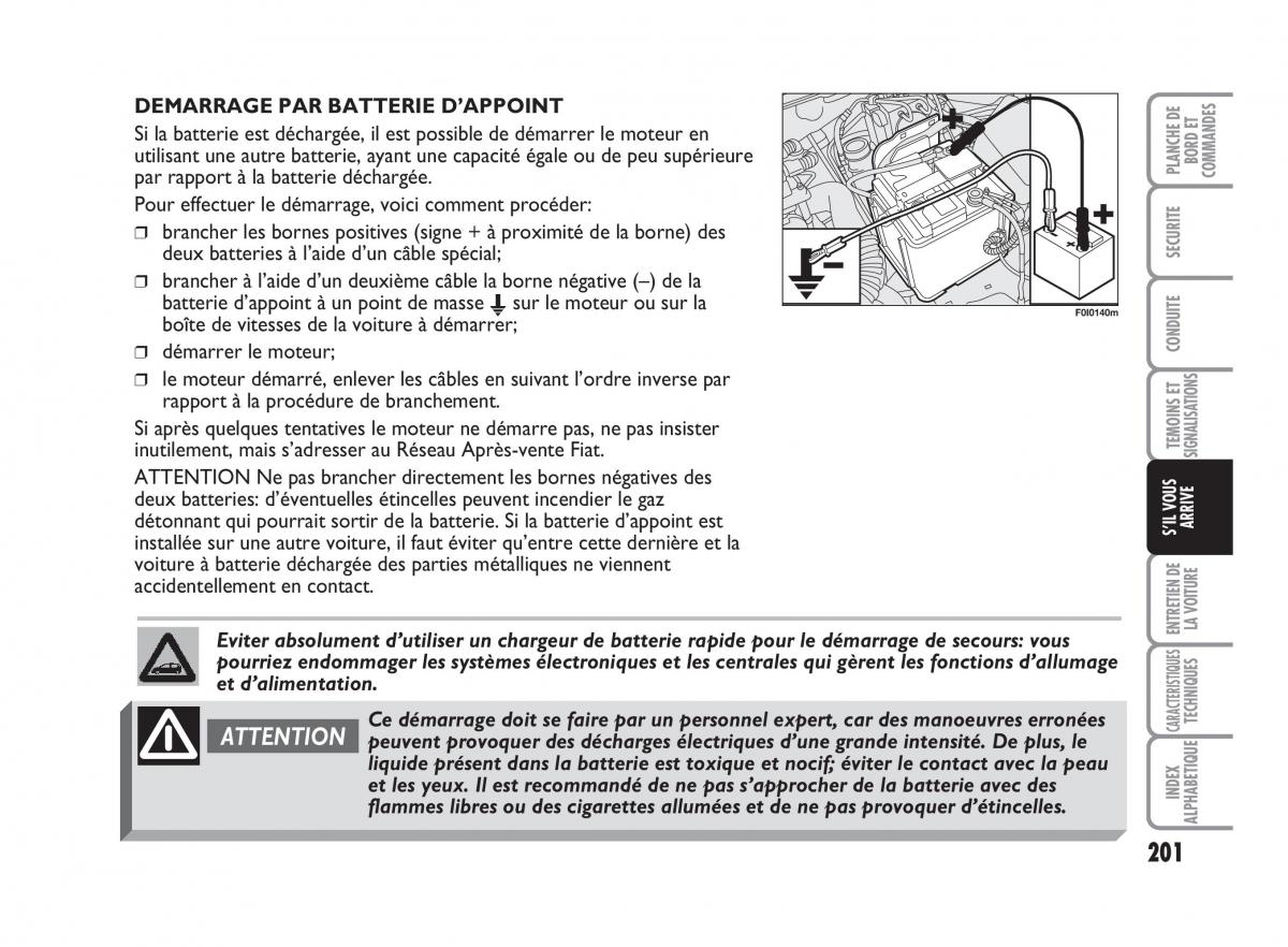 Fiat Punto Classic manuel du proprietaire / page 202