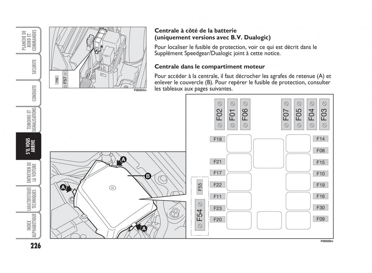 Fiat Punto Classic manuel du proprietaire / page 227