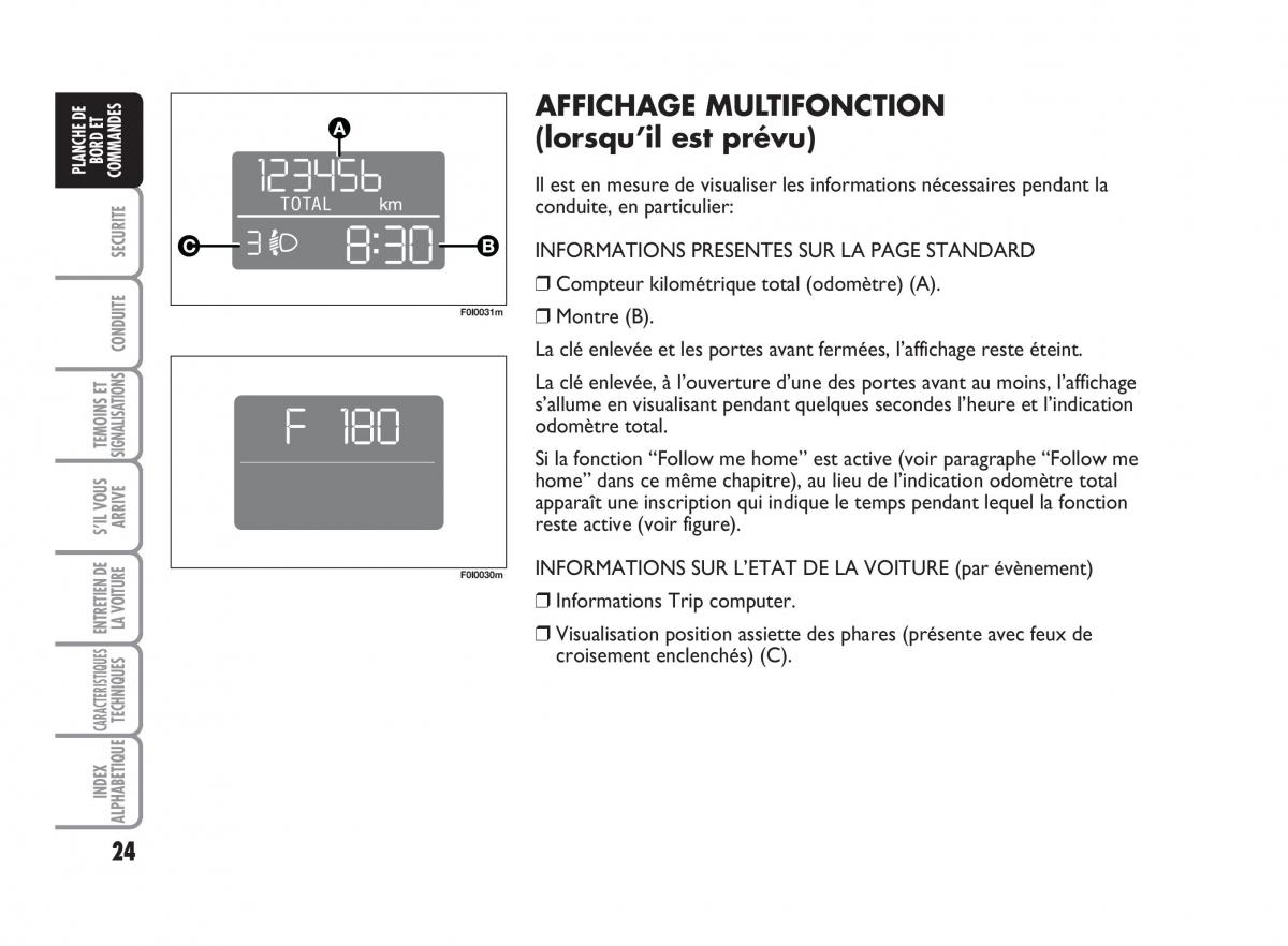 Fiat Punto Classic manuel du proprietaire / page 25