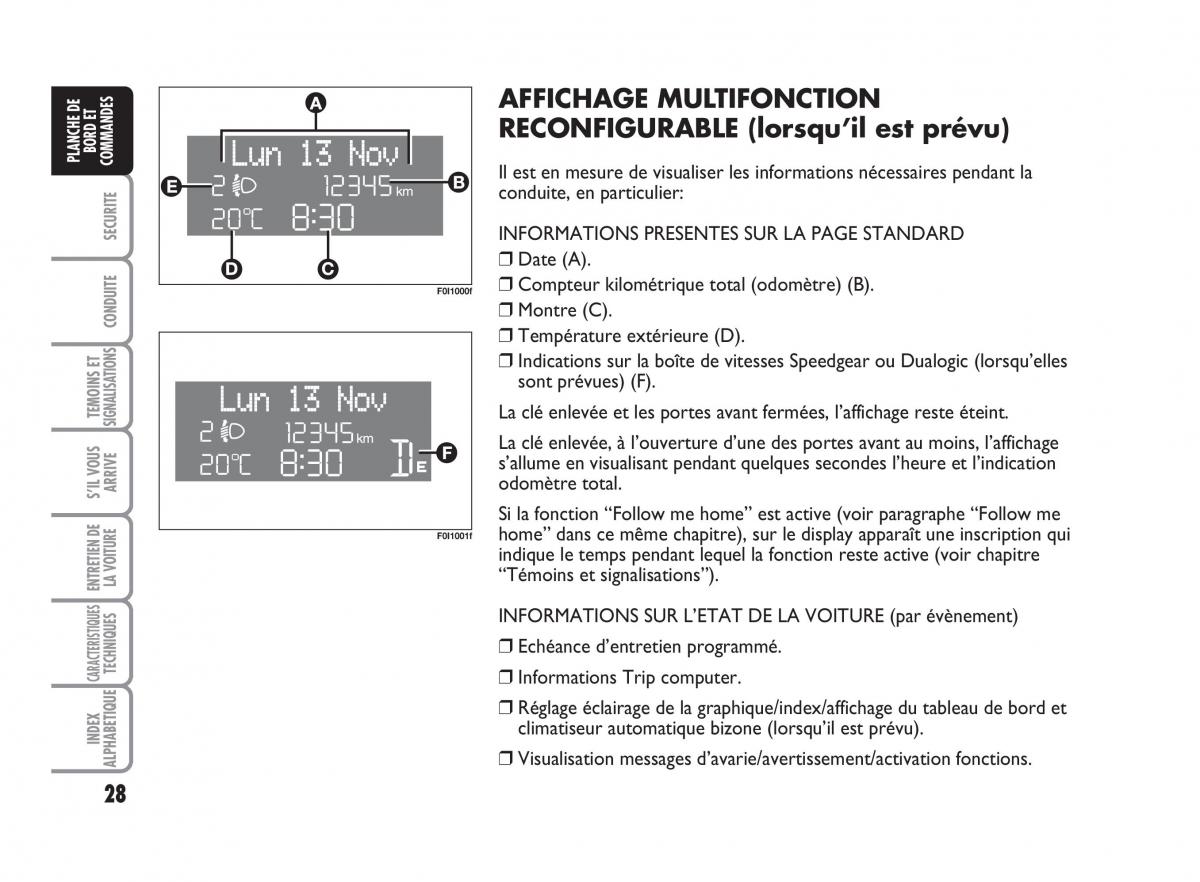 Fiat Punto Classic manuel du proprietaire / page 29