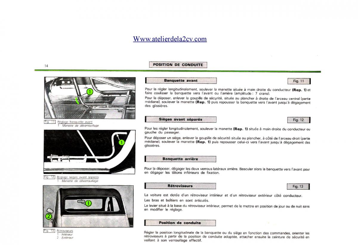 Citroen 2CV manuel du proprietaire / page 14