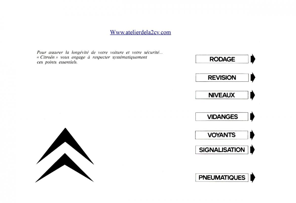 Citroen 2CV manuel du proprietaire / page 2