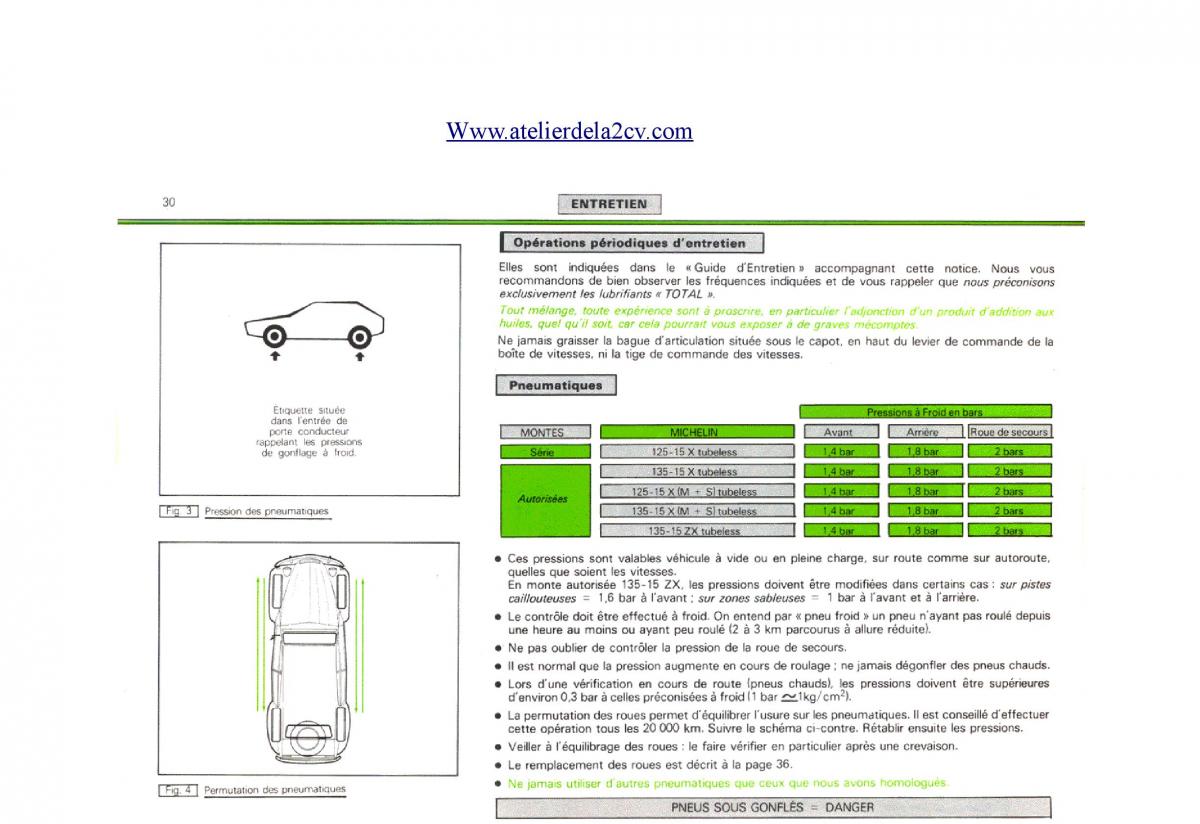 Citroen 2CV manuel du proprietaire / page 30