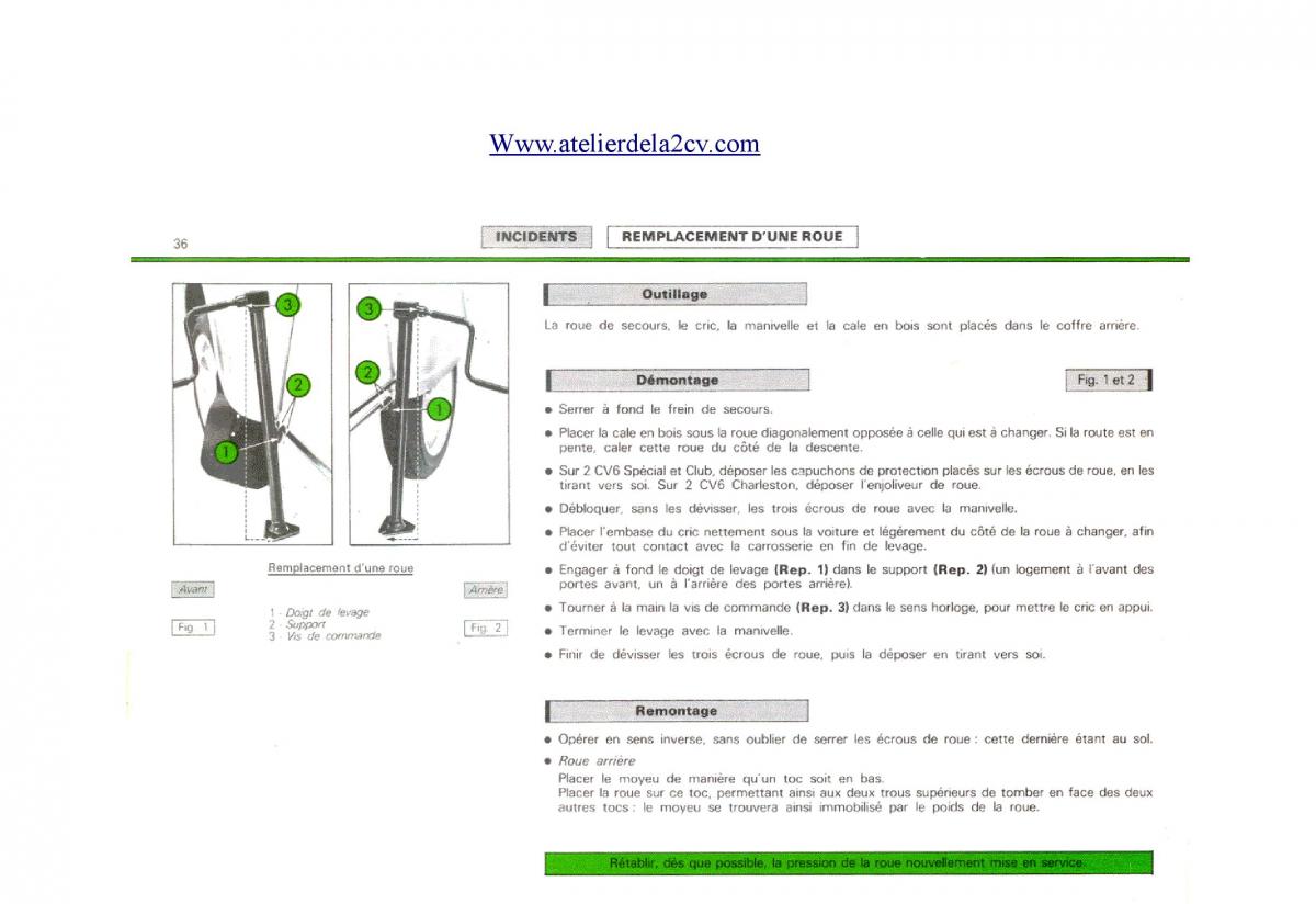 Citroen 2CV manuel du proprietaire / page 36