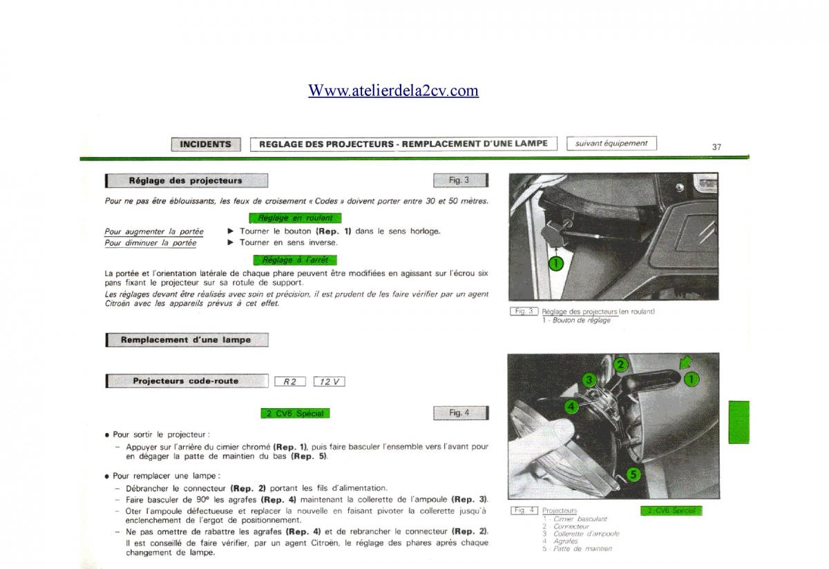 Citroen 2CV manuel du proprietaire / page 37