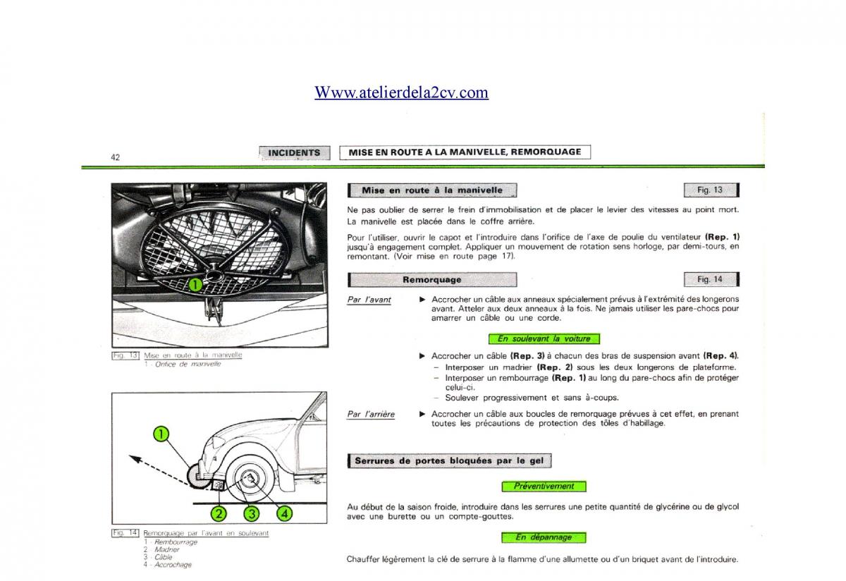 Citroen 2CV manuel du proprietaire / page 42