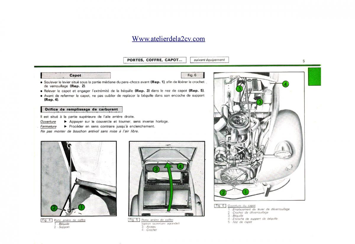Citroen 2CV manuel du proprietaire / page 5