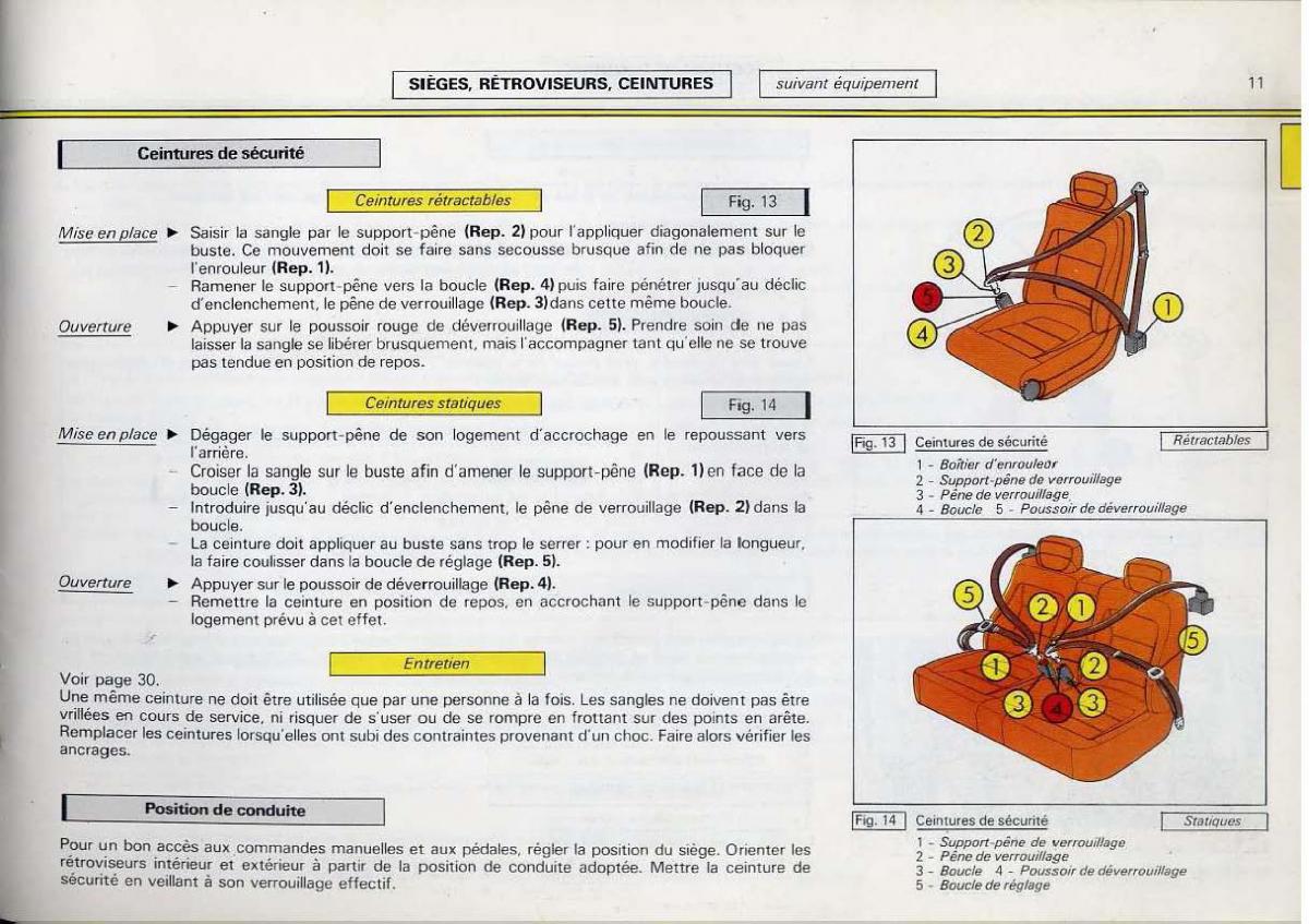 Citroen BX manuel du proprietaire / page 13