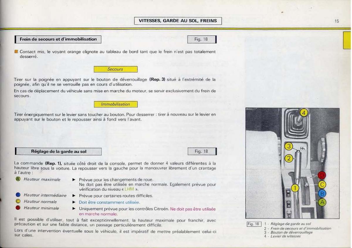 Citroen BX manuel du proprietaire / page 17