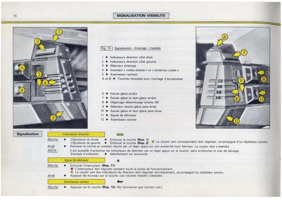 Citroen BX manuel du proprietaire / page 18