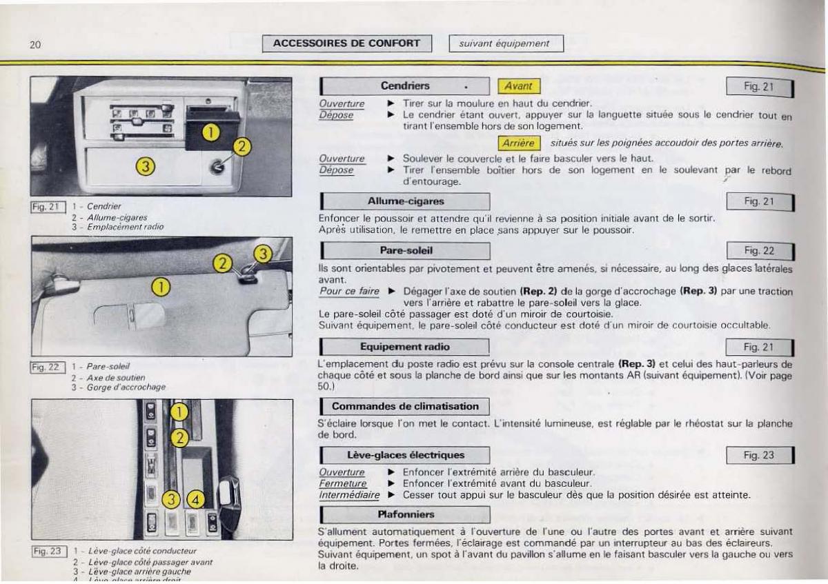 Citroen BX manuel du proprietaire / page 22