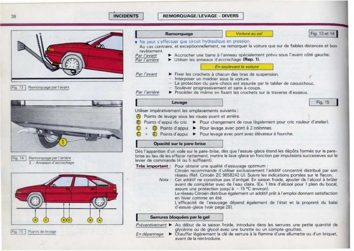 Citroen BX manuel du proprietaire / page 40