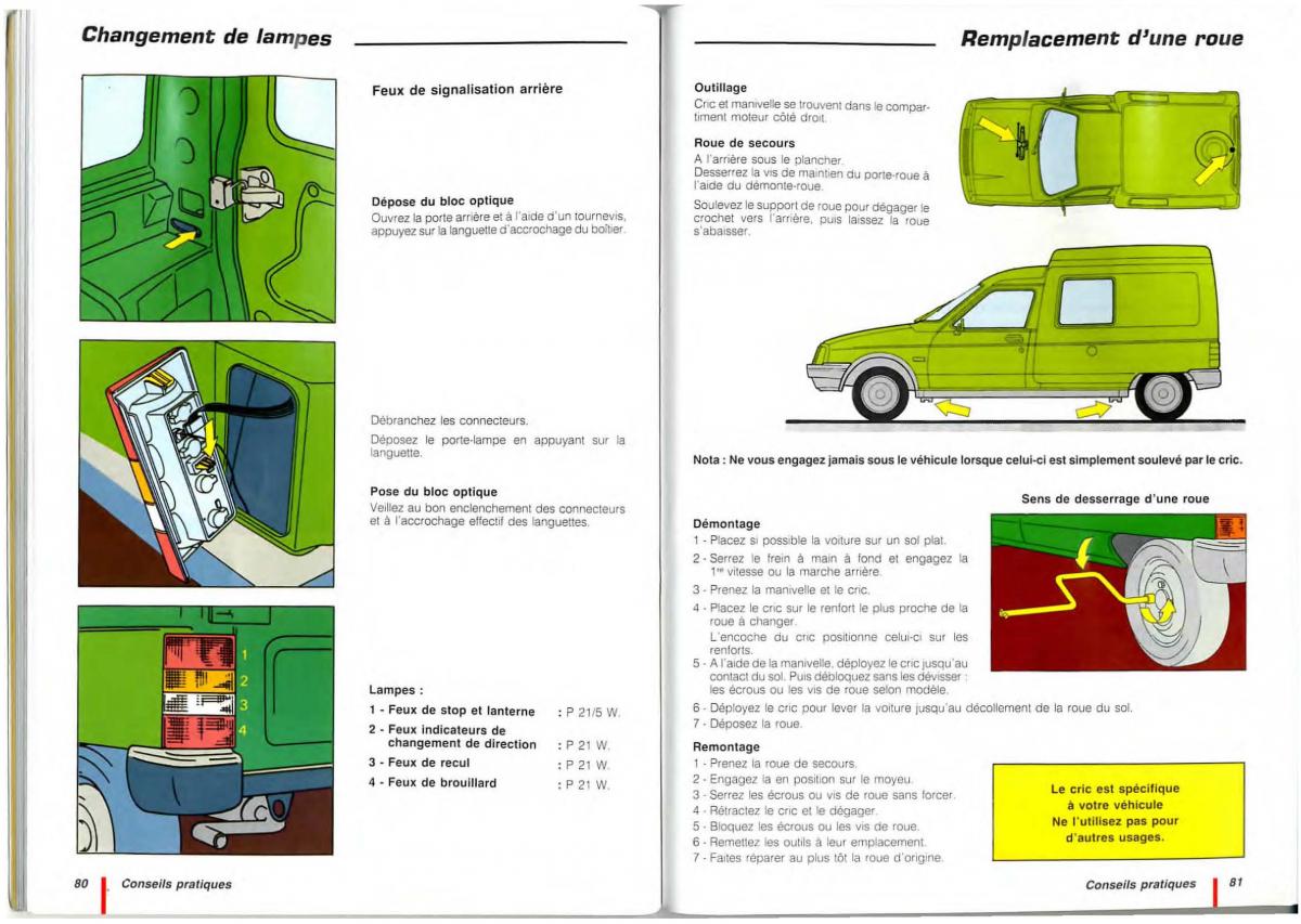 Citroen C15 manuel du proprietaire / page 42