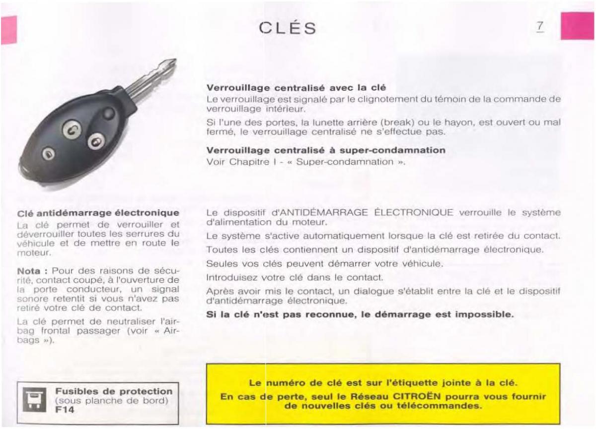 Citroen C5 FL I 1 manuel du proprietaire / page 9